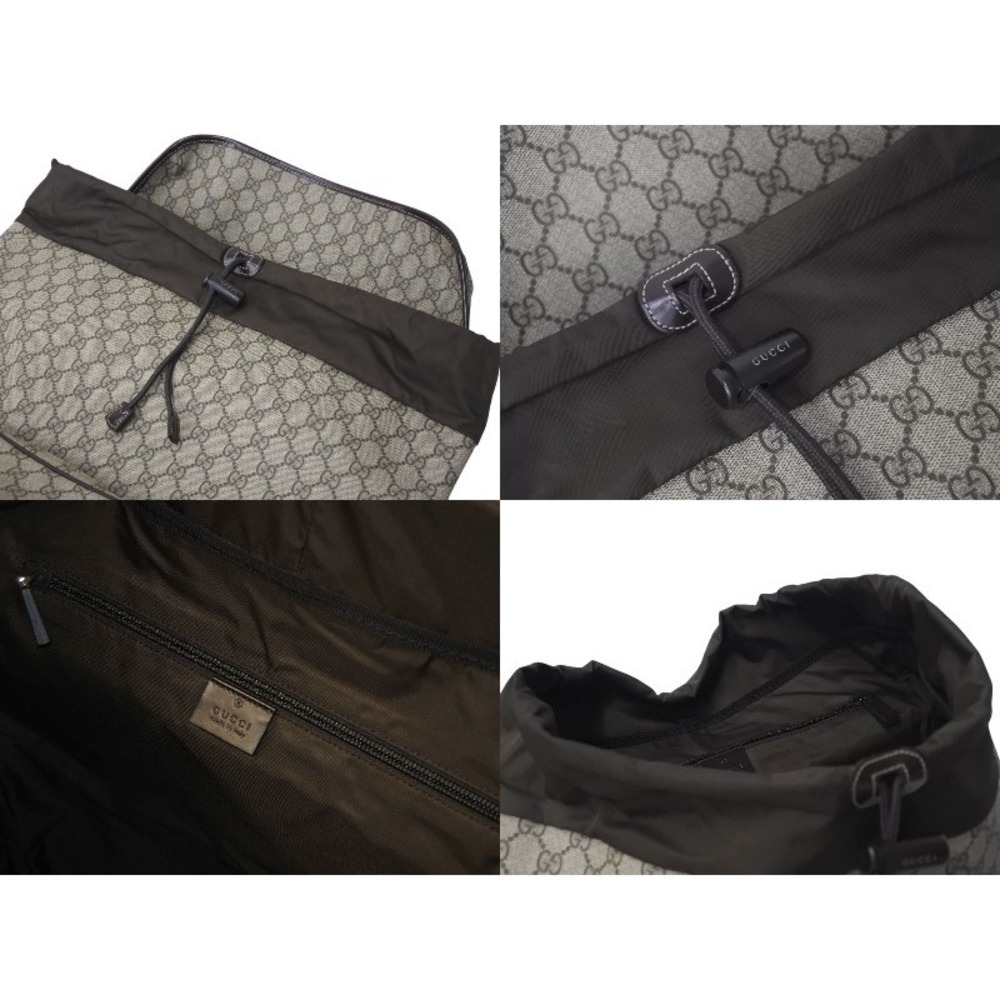 Gucci Tan Coated Canvas Beige GG Backpack Supreme Brown Interlocking GG - Picture 9 of 10